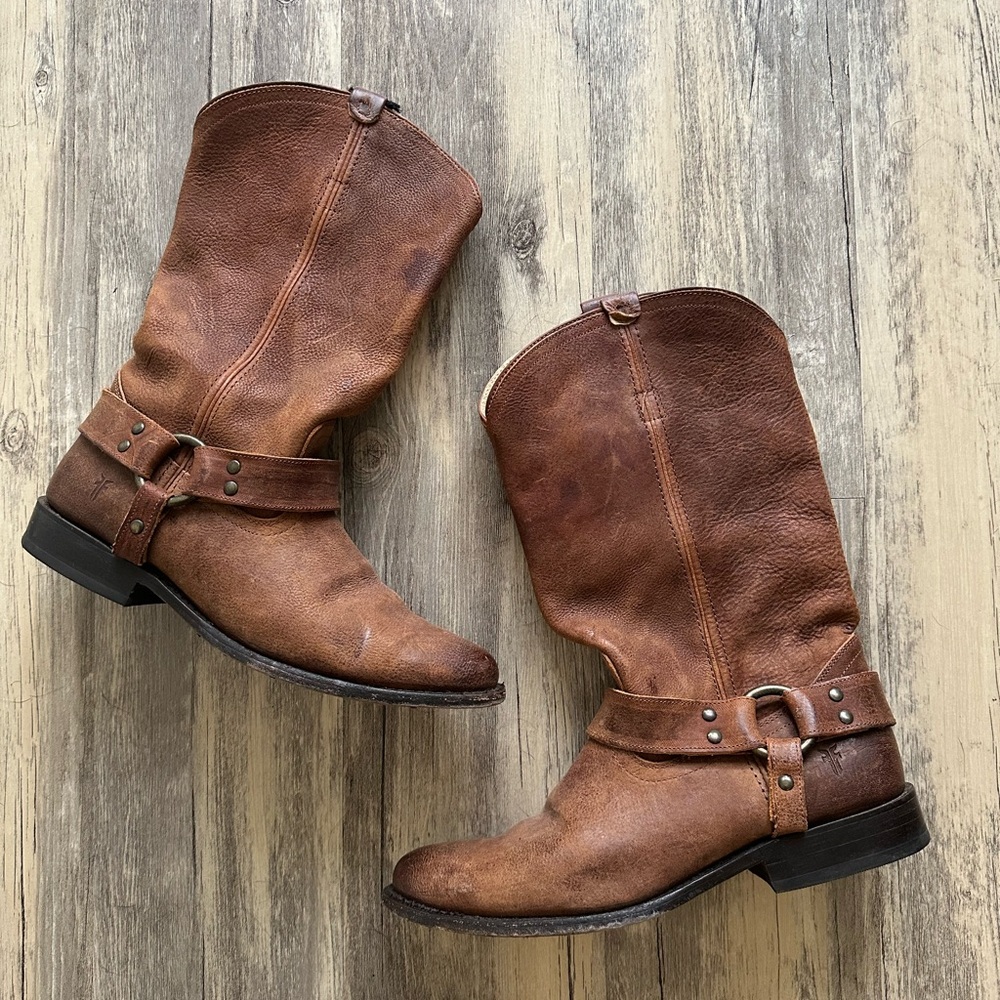 Frye Wyatt Harness Boots